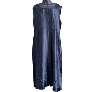 ENFOCUS STUDIO Dark Green W/Floral Accents Maxi Dress Size 22